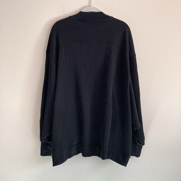 Sweaty Betty Womens Black Cora Cardigan Sweat Size Medium Open Front Cotton - Picture 6 of 9